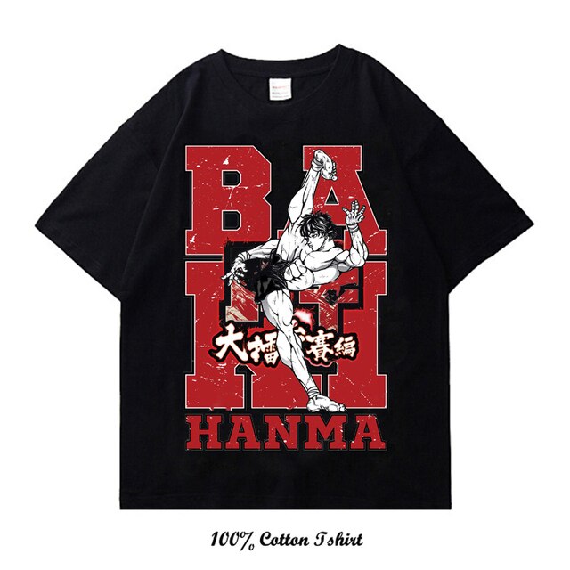 Vintage Tshirts Grappler Baki kyokudai taikai Anime T Shirt Harajuku Oversize Tee Fashion Streetwear Short Sleeve 8.jpg 640x640 8 - Baki Merch