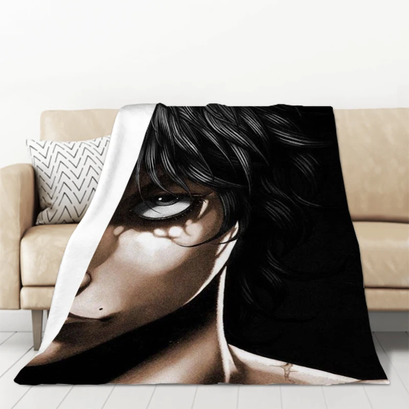 Anime Blanket Hanma Baki Yujir Double Bed Blankets for Decorative Sofa Furry Throw Throws Fluffy Soft 17 - Baki Merch
